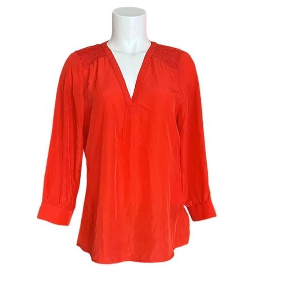41 Hawthorn Women's Red V-Neck Pullover Long Sleeves‎ Blouse Top Size M - Picture 1 of 7
